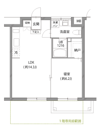 B-TYPEの間取り図